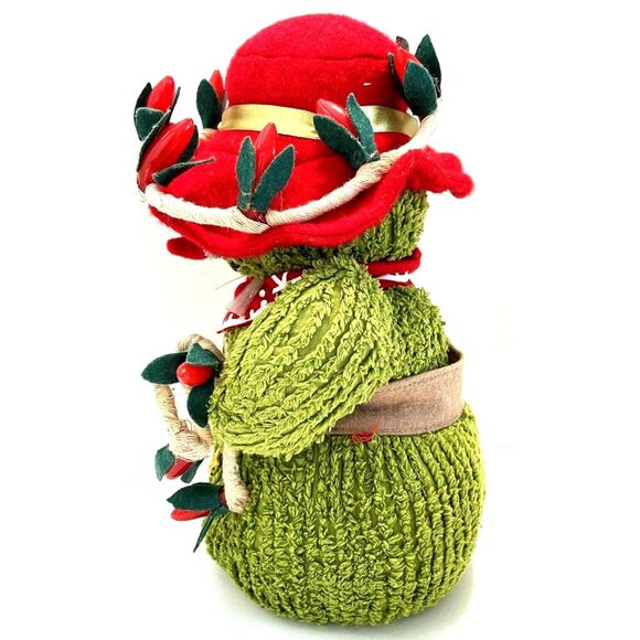 Green Animated Swinging Saguaro Cactus Cowboy Snowman Holiday Musical Christmas - Picture 7 of 11